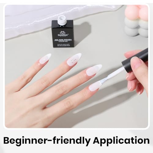 Beetles Pure White Gel Nail Polish 10ml - Soak Off UV LED Manicure