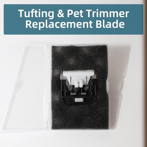 Transparia Tufting Trimmer Replacement Blades, Rug Trimmer Common Use Clipper Blade, for Tufting Clippers, Carpet Clippers, Tufted Accessories (Unadjustable)