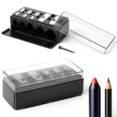 Multi-Size Cosmetic Pencil Sharpener for Lip, Eyeliner & Eyebrow Pencils - Portable