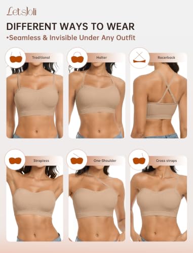 LetsJoli Strapless Push Up Wireless Bra - Padded Tube