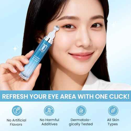 Dongyu Eye Cream for Dark Circles: Korean Caffeine Eye Cream Daily Morning Skincare - Puffy Eyes Treatment for Beauty Enthusiasts (Blue)