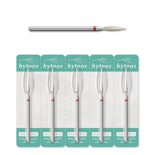 Fine 2mm Long Flame Cuticle Cleaner Nail Drill Bits - 5Pcs Set