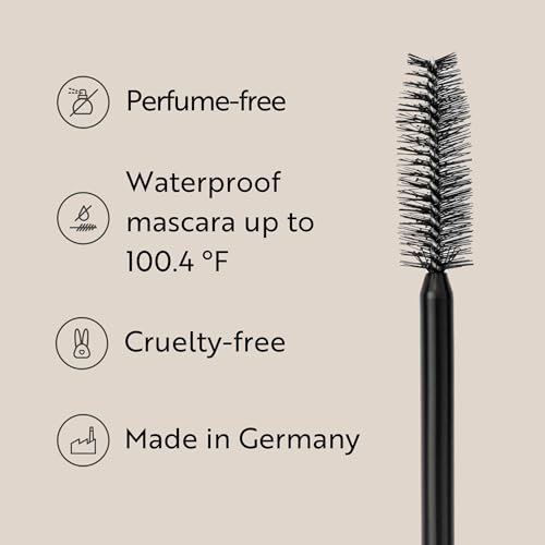 M. Asam MAGIC FINISH Waterproof Mascara Deep Black (0.41 Fl Oz), Mascara Volume and Length with Argan Oil, Easy Removal with 100.4 ¡ÆF warm water, Vegan