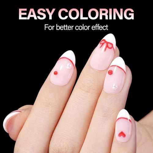 AILLSA Short Almond Nail Tips, 15 Sizes 240PCS Preshaped Soft Clear Gel Nails Tips Full Cover False Nails Tip Short Almond Shaped Tips
