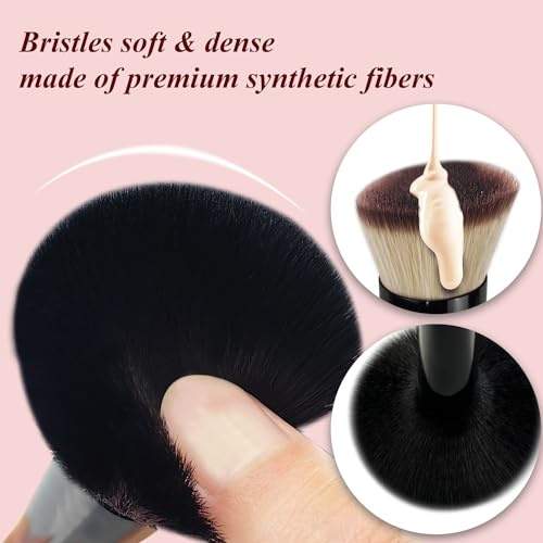 Voxora 4 in 1 Travel Makeup Brush Set - Powder, Foundation, Eyeshadow