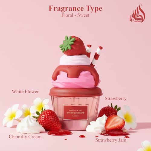 Lattafa Berry On Top Eau de Parfum 75ml - Fruity Berry & Vanilla Scent
