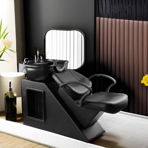 Ainfox Shampoo Backwash Chair with ABS Bowl Sink