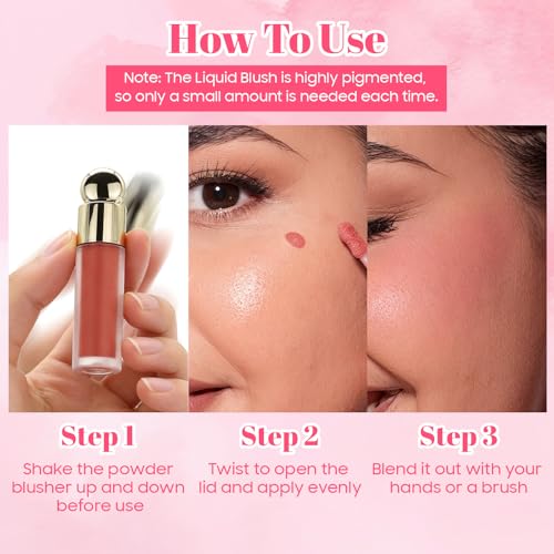 Liquid Blush Tint - Long-Lasting Cheek & Lip Stain, Buildable Color