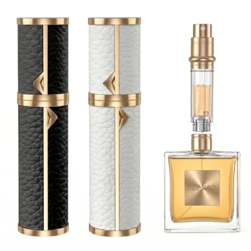 EZEJIAO 2-Pack 5ml Refillable Travel Perfume Atomizer - Leak-Proof & TSA Approved