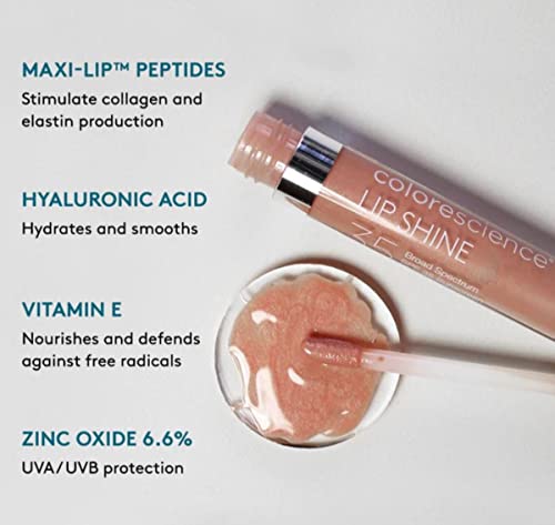 Colorescience Lip Gloss, Sunforgettable Lip Shine SPF 35 ,Rose 0.12 Fl Oz (Pack of 1)