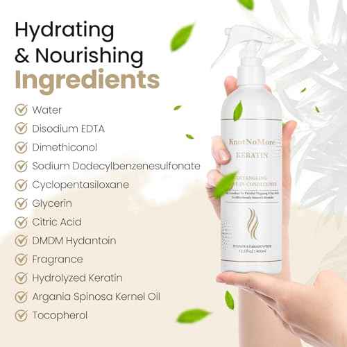 Daily Leave-in Detangler & Moisturizer for Dry, Tangle-Prone, Matted, Frizzy Hair | Adds Shine & Heat Protection with Vitamin B5 | Suitable for All Hair Types, Sulfate & Silicone-Free.