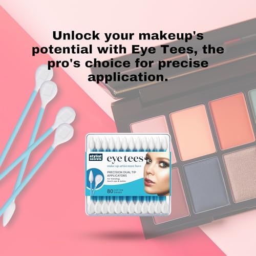 Fran Wilson Eye Tees Precision Makeup Cotton Swabs, 80 Count (3 Pack)