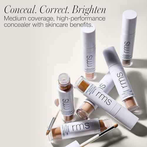 RMS Beauty Revitalize Hydra Concealer, Medium Coverage Hydrating Liquid Complexion Perfector, Skincare-Infused Lightweight and Creaseproof with Built-In Brush Applicator