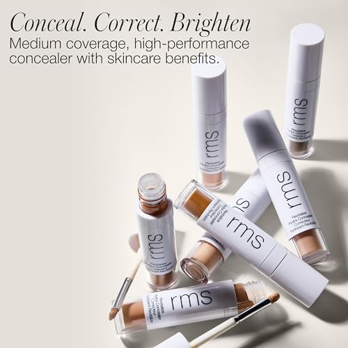 RMS Beauty Revitalize Hydra Concealer - Medium Coverage, Hydrating, Creaseproof with Built-In Brush