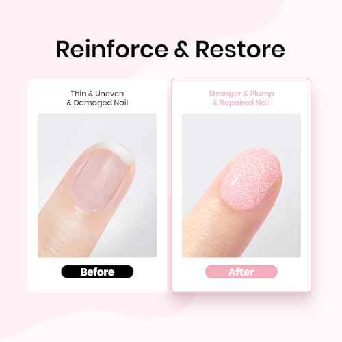 Beetles Base Color Gel Nail Polish Set ? 6 Colors Nude Gel Polish, 5 in 1 Builder Rubber Base Coat, Self Leveling Soak Off U V LED Lamp Cure Strengthening for Natural Nails and French Manicure