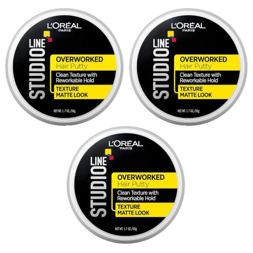 L'Oréal Studio Overworked Hair Putty 1.7oz (3 Pack)