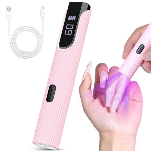 Cordless UV LED Nail Lamp with LCD Display for Gel Nails - Travel & Home Use