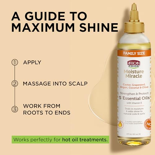 African Pride Moisture Miracle 5 Essential Hair Oils 8oz