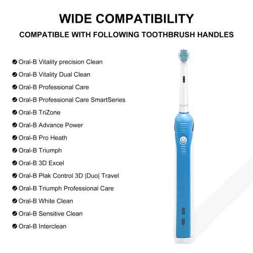 Toothbrush Heads for Oral B, 4 Pack Professional Electric Toothbrush Replacement Heads Medium Soft Dupont Bristles Replacement Toothbrush Heads Precision Clean Brush Heads Refills