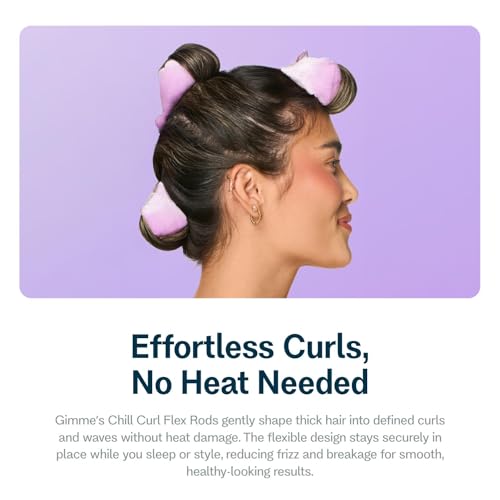 Gimme Beauty Chill Curl Heatless Flex Rods for Thick Hair - 4 Pack