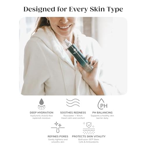 Kaplan MD Clarifying Toner ? Hydrating Face Mist with Hyaluronic Acid, Rosewater Face Mist Hydrating Spray & Witch Hazel ? Facial Toner Spray for Pore Refining, pH Balance & All Skin Types ? 3.4 fl oz
