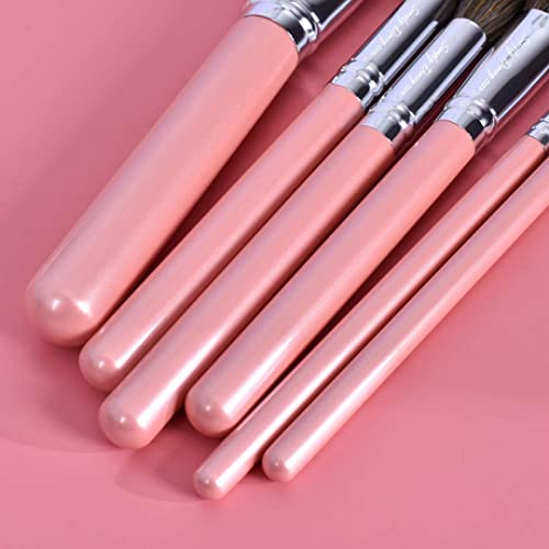 Makeup Brushes Set 16 pcs, Premium Natural Hair Blending, Blush Powder Makeup, Pink Makeup Brush Set, Deluxe Brush Set