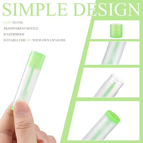 Sumind 300 Pcs Lip Balm Tubes Empty Plastic Lip Gloss Balm Containers Twist-up Empty Lipstick Tubes with Caps for DIY Homemade Lipsticks Homemade Solid Perfume, 5 ml, Colorful, BPA Free & Leak Free