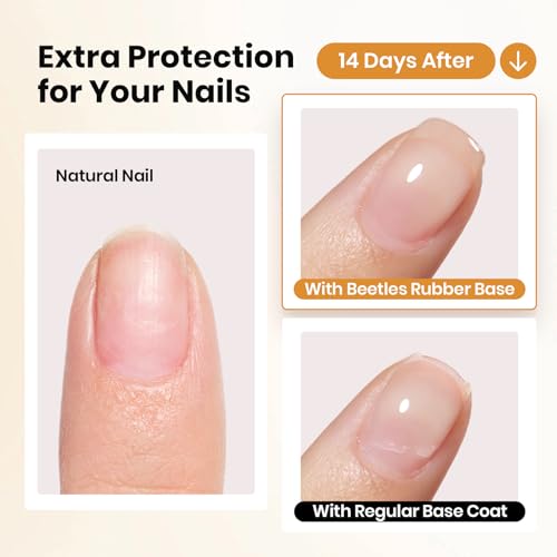 Beetles Rubber Base Gel 15ml Clear Builder Nail Polish B-Clear-1