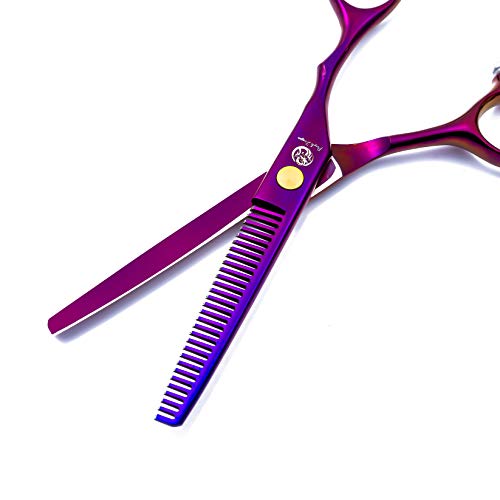 Purple Dragon 6.0" Hair Cutting Scissors Set with Razor