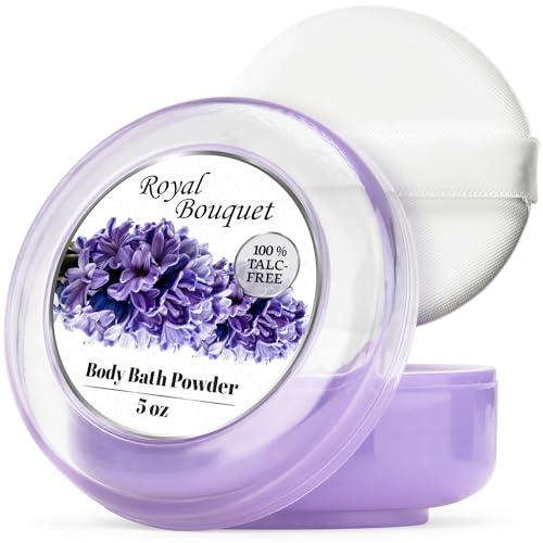 R-NEU Talc-Free Body Powder with Puff, Royal Bouquet 5 oz