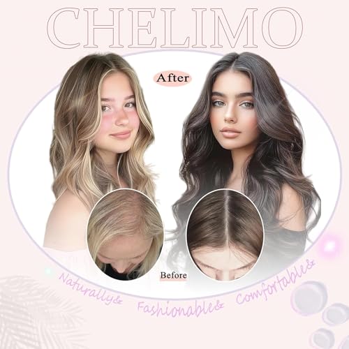 Molleas Hair Topper Real Human Hair with Clip-in Bangs
