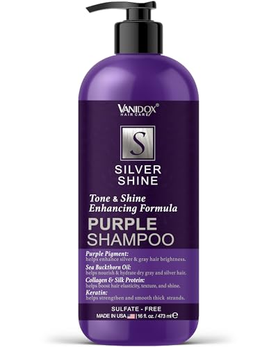 VANIDOX Purple Shampoo for Silver & Grey Hair, 16 fl oz