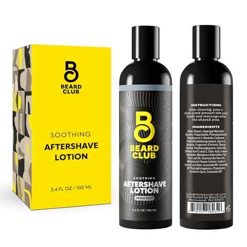 The Beard Club Aftershave for Men ? Soothing After Shave Lotion for Men with Chamomile, Tea Tree Oil & Willow Bark ? Post Shave Balm Calms Irritation, Prevents Razor Burn & Bumps - 3.4 Fl Oz - 1 Pack