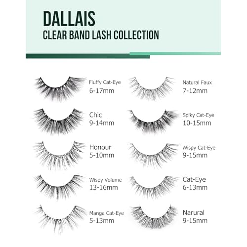 Lashes Wispy False Eyelashes Natural Look Fluffy Mink Lashes Doll Eyelashes Thick Faux Mink Eyelashes C Curl Fake Lashes 14MM 7 Pairs
