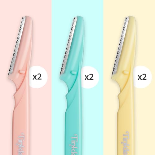 Tinkle Dermaplaning Facial Razors 6-Pack - Eyebrow & Peach Fuzz Trimmer