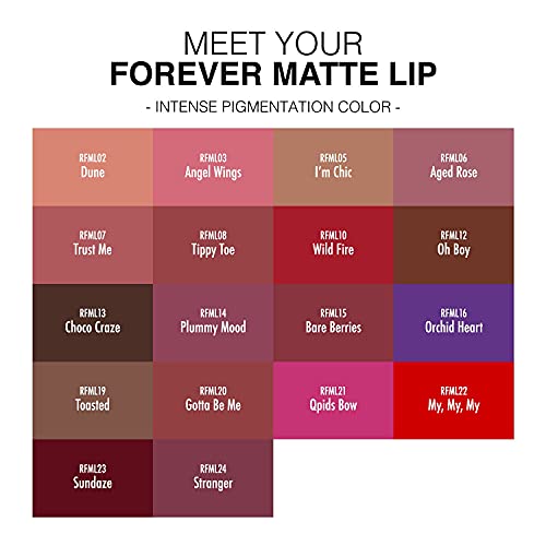 Ruby Kisses Forever Matte Liquid Lipstick 5-Pack