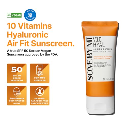 SOME BY MI V10 Hyal Air Fit Sunscreen & AHA BHA PHA 30 Days Miracle Toner