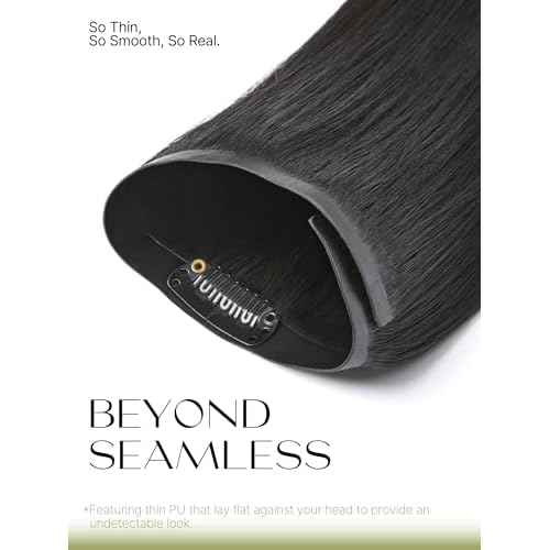 Frodio Clip Ins Hair Extensions Black: Remy Real Human Hair Pu Seamless Silk Long Straight Invisible Full Thick Virgin Brazilian Jet Black Natural Color Beauty For Women Can Be Body Wave 100g 7 Piece