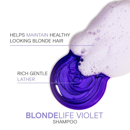 Joico Blonde Life Violet Shampoo and Conditioner | For Cool & Bright Blonde Hair | Neutralize Brassy Tones | Banish Yellow Tones | Boost Shine | Sulfate Free | With Monoi & Tamanu Oil