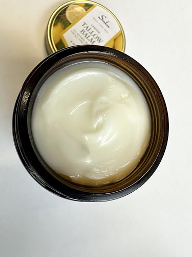 SULU ORGANICS Natural Whipped Tallow Balm for Face and Body, Natural Moisturizer made with Grassfed Beef Tallow- 4 oz/113 g (Vanilla)