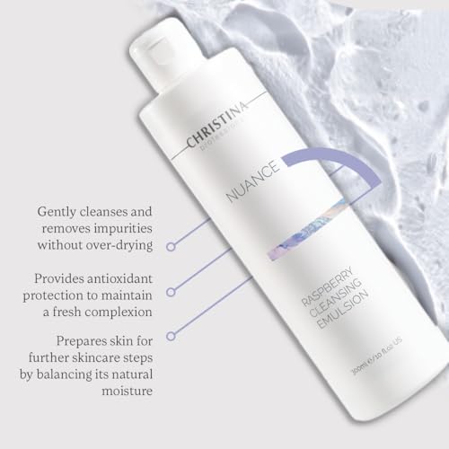 -CHRISTINA- Nuance Gentle Daily Cleanser for Face - Hydrating Facial Wash for Women & Men - Purifying, Moisturizing, Natural Emulsion with Pomegranate, Raspberry & Grape Seed Extracts - 300ml