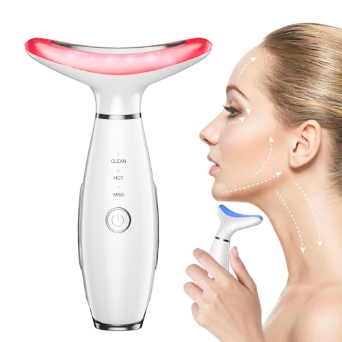7-Color Red Light Therapy Face Massager with Vibration & Heat