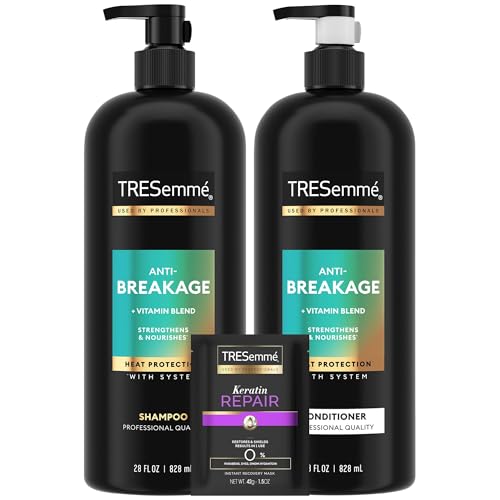 TRESemm? Shampoo & Conditioner, Anti-Breakage + Keratin Mask ? Strengthening Products for Dry, Damaged Hair