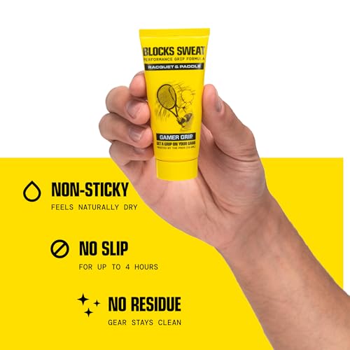 Gamer Grip Sweat Blocker + Racquetball & Paddle Grip Cream Bundle for Hands, Feet & Sports