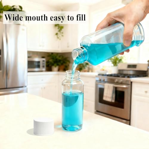 Travel Size Mouthwash Bottles 3.4 oz, 5 Pack TSA-Approved