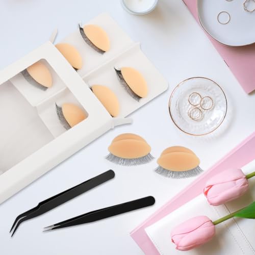 6 Pairs Replacement Eyelids with Lashes for Mannequin Head