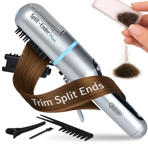Split-Ender Mini Cordless Hair Trimmer for Damaged, Frizzy & Curly Hair - Blue / AAA Battery-Powered