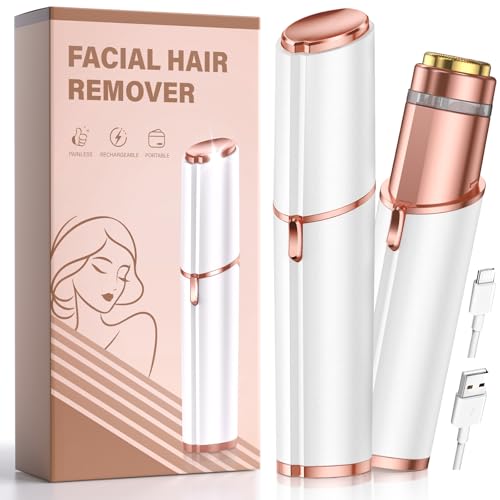 Painless Rechargeable Facial Hair Remover for Women - Electric Face Shaver