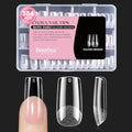 Beetles Gel Nail Tips - 384pcs Square Medium, Pre-Etched Half Matte