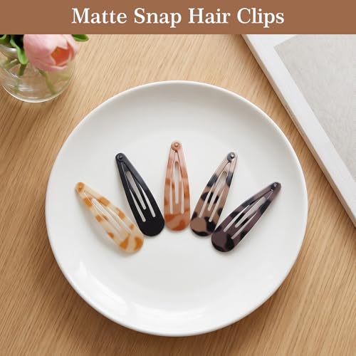 20-Pack Metal No-Slip Mini Hair Clips for Women & Girls - Matte Finish, 1.89 Inch